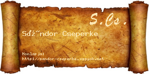 Sándor Cseperke névjegykártya